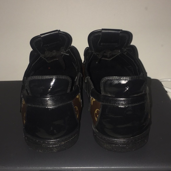 Org Flower Print Men Louis Vuitton Sneakers 9 1/2 - Picture 3 of 5